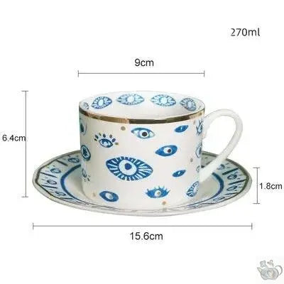 ​Tasses et mugs bleu blanc "la main et l'oeil" | Théières à la folie