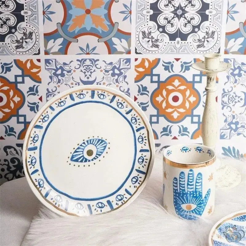 ​Tasses et mugs bleu blanc "la main et l'oeil" | Théières à la folie
