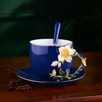 Thumbnail for ​Tasses porcelaine colorées et fleurs émaillées  |  Théières à la folie