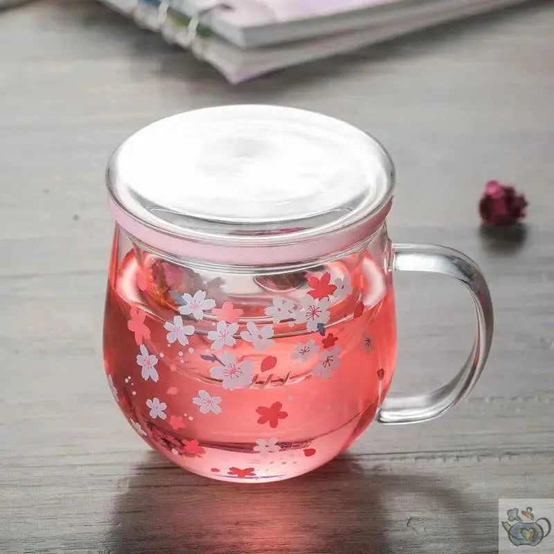 ​Théière Mug en verre fleuri | Théières à la folie