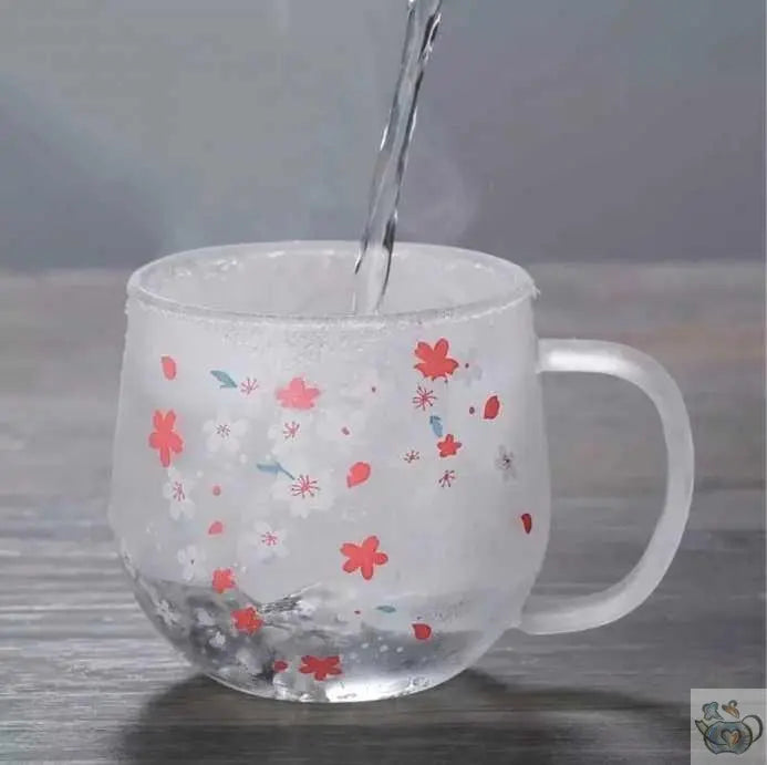 ​Théière Mug en verre fleuri | Théières à la folie