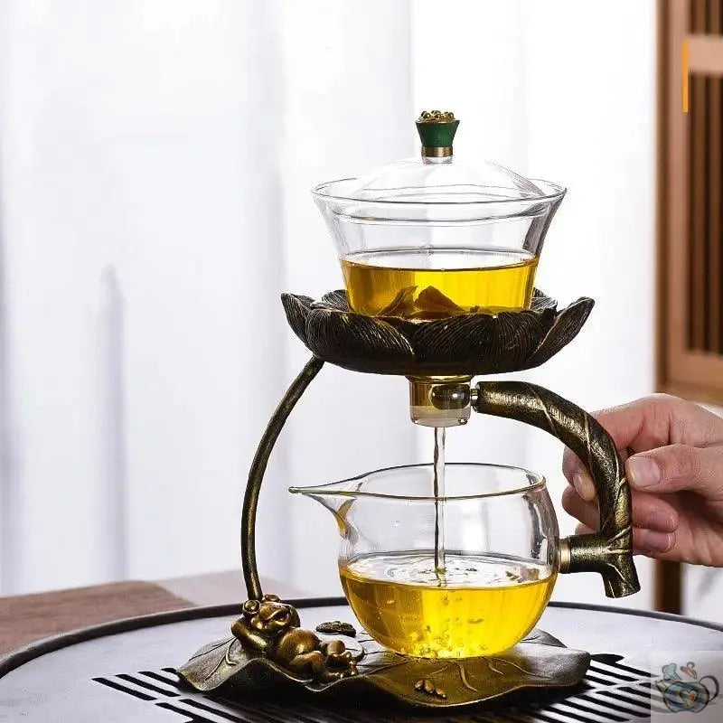Théière filtre magnétique support Lotus Théières à la folie
