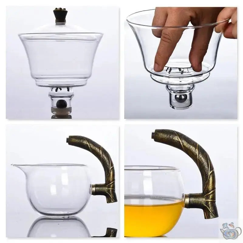 Théière filtre magnétique support Lotus Théières à la folie