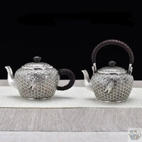 Thumbnail for ​Théière argent pur motif canné et cigale | Théières à la folie