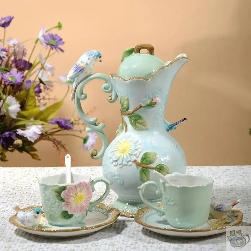 ​Théière aux oiseaux style rococo | Théières à la folie
