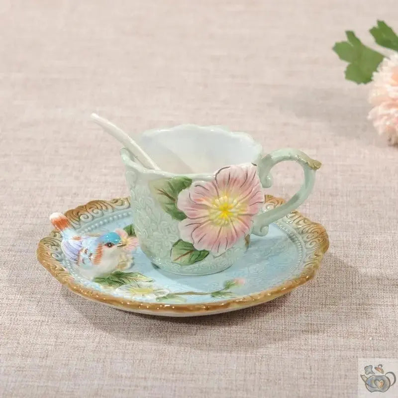 ​Théière aux oiseaux style rococo | Théières à la folie