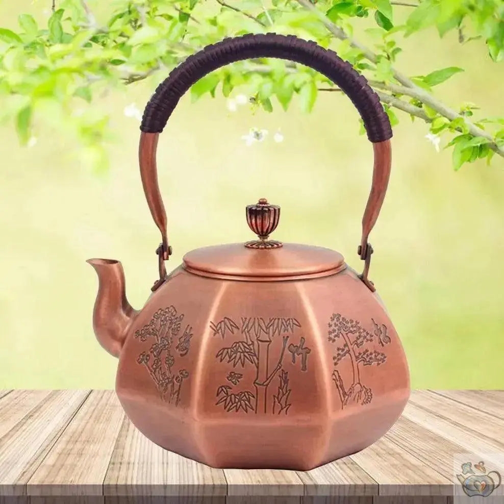 ​Théière en cuivre forme lanterne chinoise | Théières à la folie