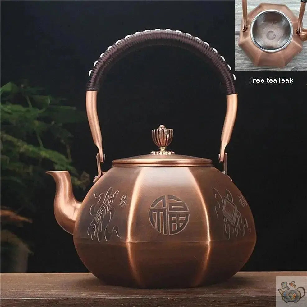 ​Théière en cuivre forme lanterne chinoise | Théières à la folie