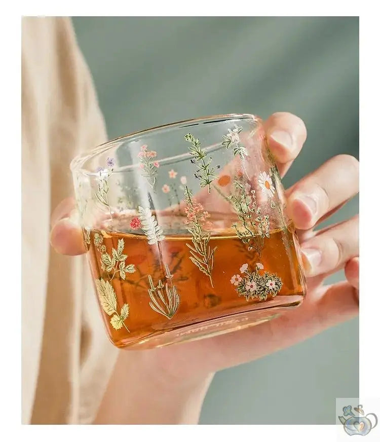 ​Théière en verre aux plantes | Théières à la folie