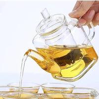 Thumbnail for ​Théière en verre carré avec infuseur en verre | Théières à la folie