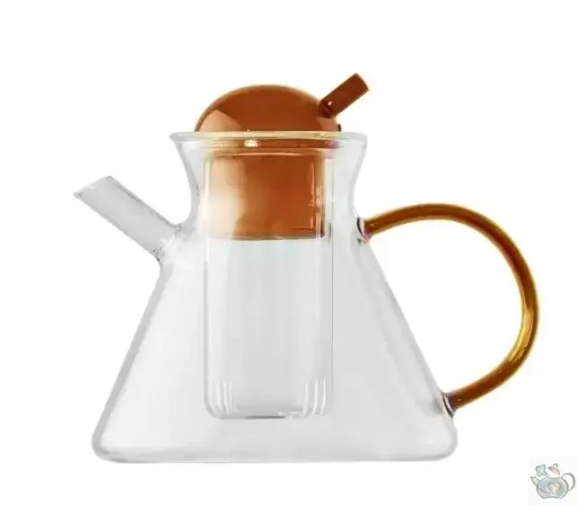 ​Théière en verre couleurs et design conique  |  Théières à la folie