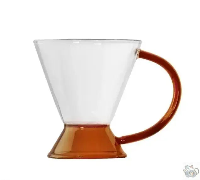 ​Théière en verre couleurs et design conique  |  Théières à la folie