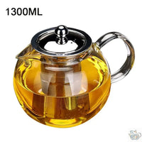 Thumbnail for ​Théière en verre et acier inoxydable ronde  |  Théières à la folie