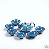 Thumbnail for ​Théière et tasses en porcelaine bleus | Théières à la folie