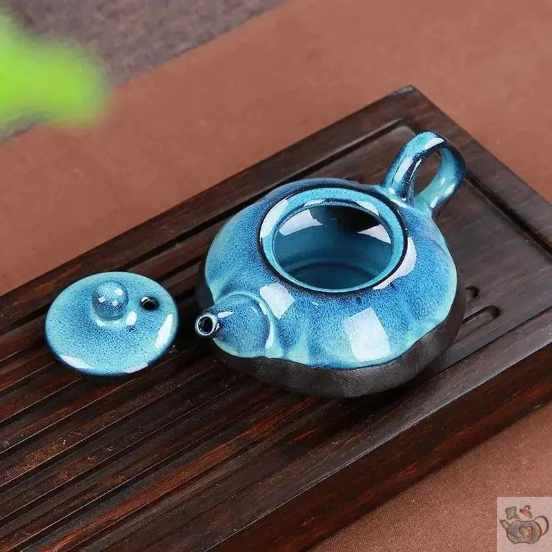 ​Théière et tasses en porcelaine bleus | Théières à la folie