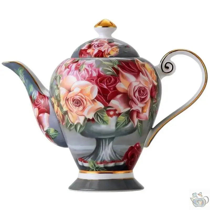 Théière florale en porcelaine d'os Théières à la folie