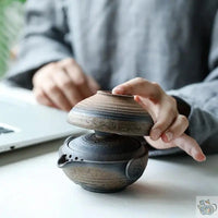 Thumbnail for ​Théière japonaise rustique style Gaiwan | Théières à la folie