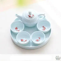 Thumbnail for ​Théière porcelaine céladon et petit poisson | Théières à la folie