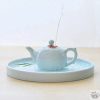 Thumbnail for ​Théière porcelaine céladon et petit poisson | Théières à la folie