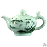 Thumbnail for ​Théière porcelaine vert d'eau et poissons rouges | Théières à la folie
