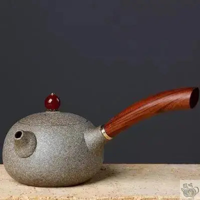 ​Théière poterie japonaise manche long en bois | Théières à la folie