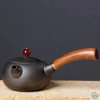 Thumbnail for ​Théière poterie japonaise manche long en bois | Théières à la folie