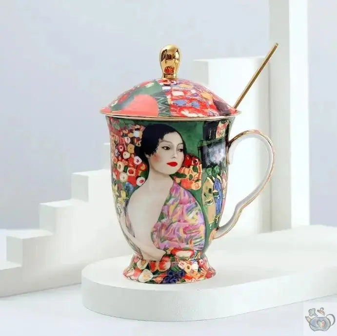 ​Théière solitaire mug porcelaine Klimt | Théières à la folie