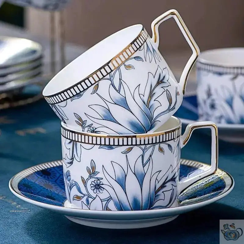 ​Théière universelle porcelaine magnolia bleu | Théières à la folie