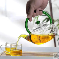 Thumbnail for ​Théière verre avec anse et bouton bijou  |  Théières à la folie