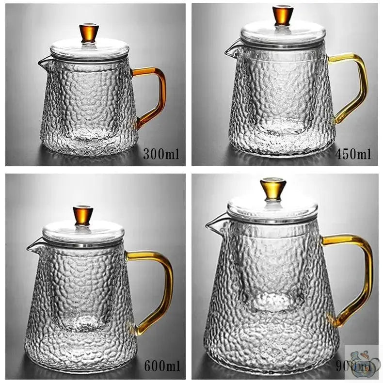 ​Théière verre martelé haute température  |  Théières à la folie