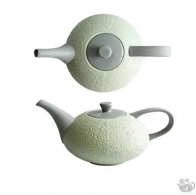 ​Théière vert pistache et gris | Théières à la folie