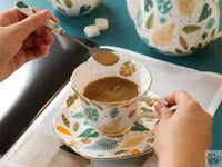 Thumbnail for ​Théière française porcelaine jolies feuilles | Théières à la folie