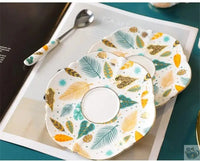 Thumbnail for ​Théière française porcelaine jolies feuilles | Théières à la folie