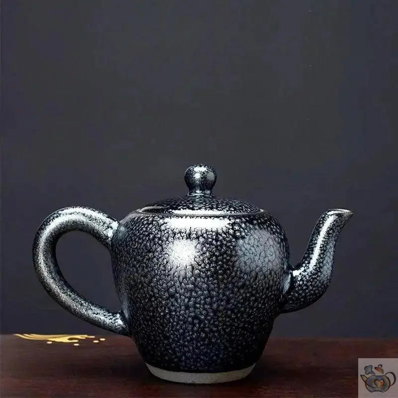 ​Théières japonaises noires gouttes d’argent | Théières à la folie