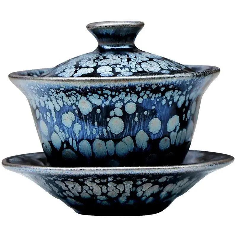 ​Théière Gaiwan porcelaine noire JianZhan | Théières à la folie