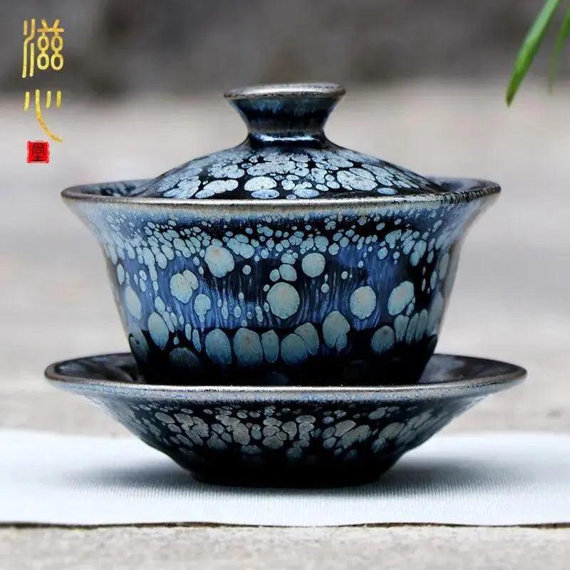 ​Théière Gaiwan porcelaine noire JianZhan | Théières à la folie