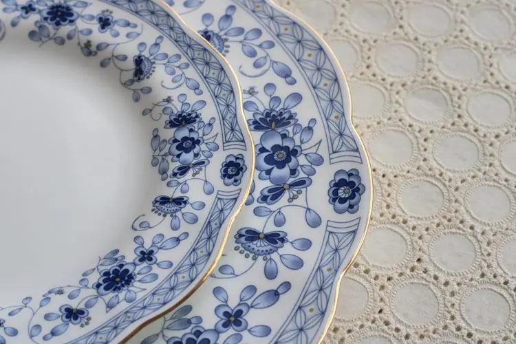 ​Théière blanc/bleu classique porcelaine | Théières à la folie