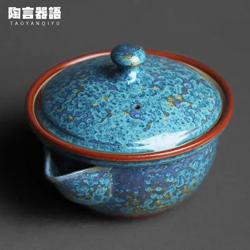 ​Théière céramique japonaise saphir vert eau | Théières à la folie
