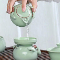 Thumbnail for ​Théière céramique vert d'eau | Théières à la folie