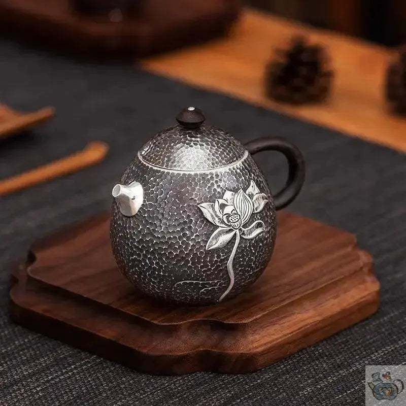 ​Théière en argent fleur de lotus | Théières à la folie
