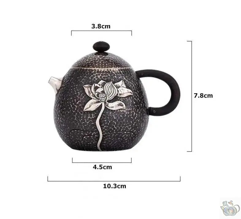 ​Théière en argent fleur de lotus | Théières à la folie