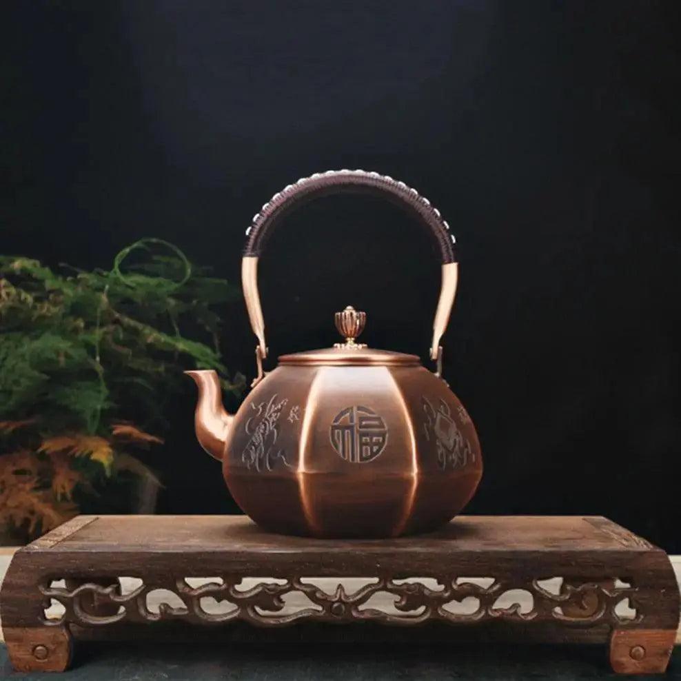 ​Théière en cuivre forme lanterne chinoise | Théières à la folie
