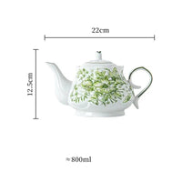 Thumbnail for ​Théière en porcelaine flore verte | Théières à la folie