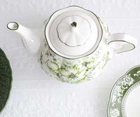 Thumbnail for ​Théière en porcelaine flore verte | Théières à la folie