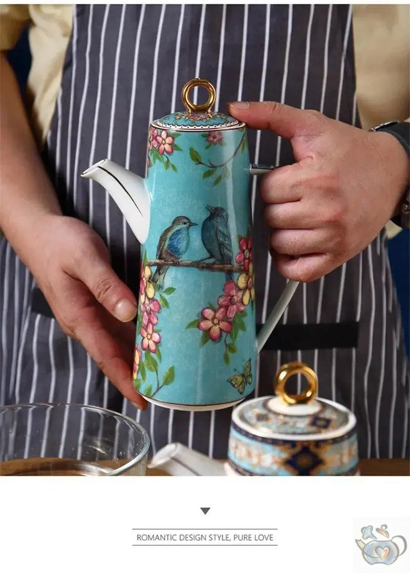 Théière en porcelaine, design campagnard Théières à la folie