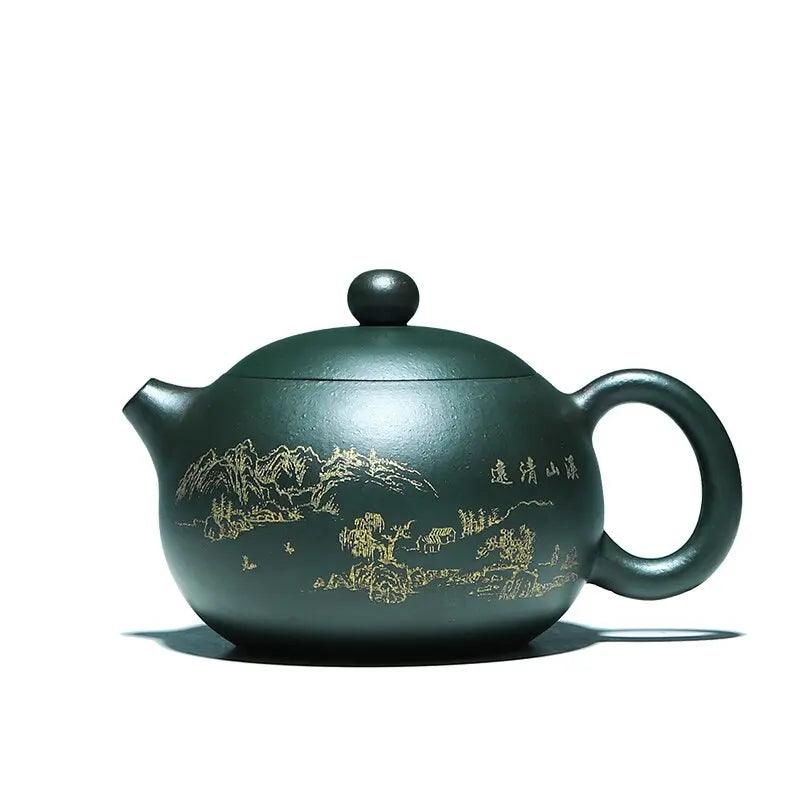 ​Théière en poterie verte de Yixing | Théières à la folie