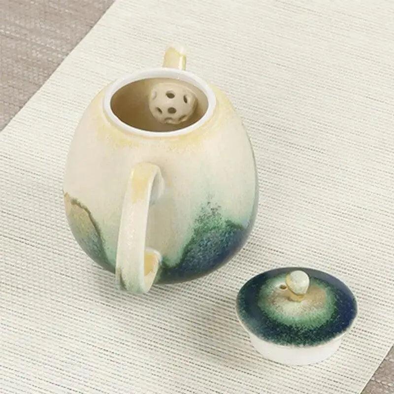 ​Théière japonaise céramique sable et océan | Théières à la folie