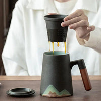 Thumbnail for ​Théière/mug céramique contemporaine montagne | Théières à la folie