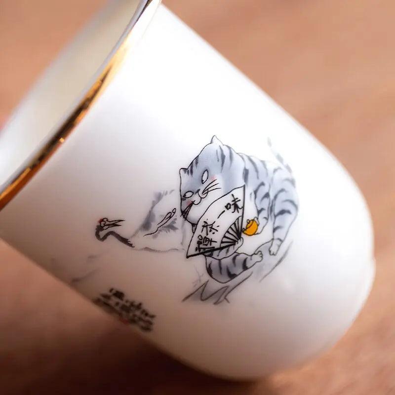 ​Théière/mug verre chat sympa japonais  |  Théières à la folie