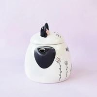 Thumbnail for ​Théière porcelaine chat noir et blanc BD | Théières à la folie
